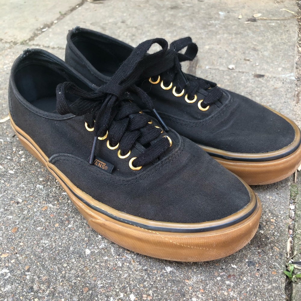 Vans Black Gum Authentic Shoes